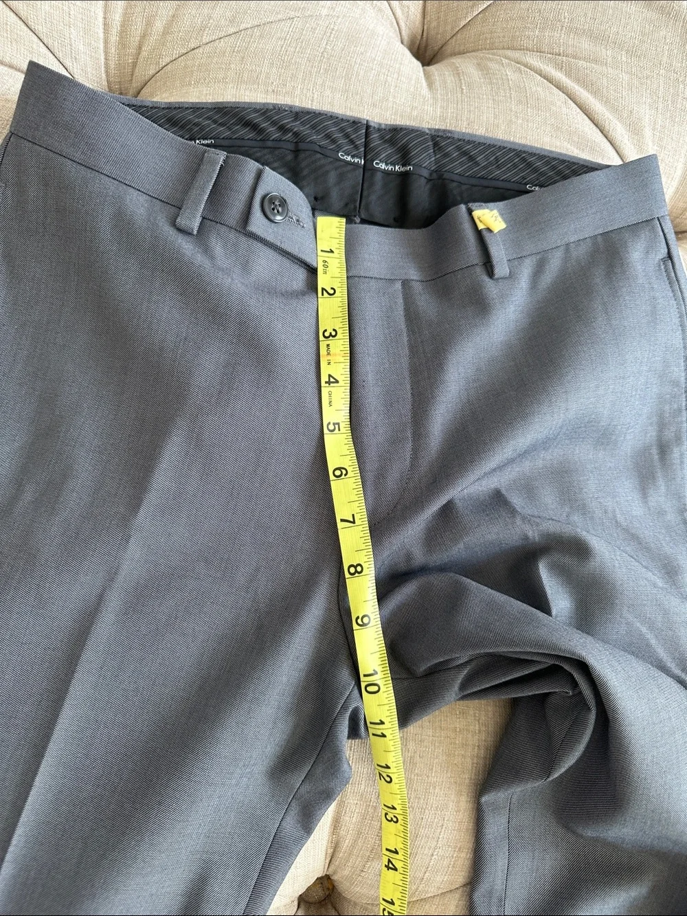 Calvin Klein Gray Men's Dress Pants - Straight Leg